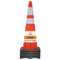 Xpose Safety Traffic Cone, PVC, 36" H, Orange OTC36-64-4-X-S